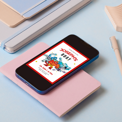 Goo Jit Zu Birthday Invitation Template - CreativeRino