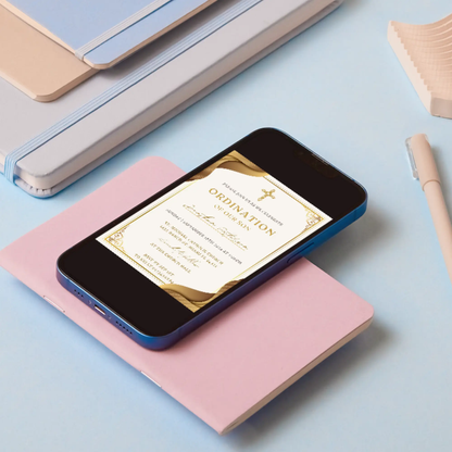 Catholic Priest Ordination Invitation Template - CreativeRino
