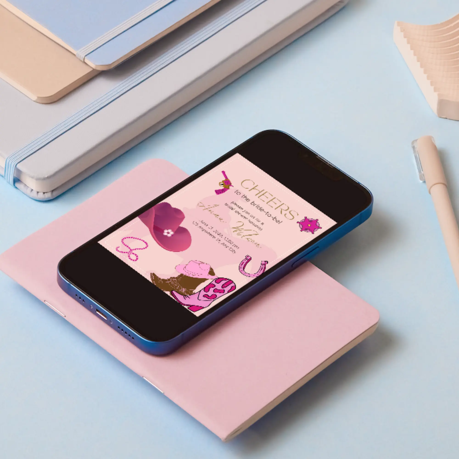 Rodeo Cowgirl Bridal Shower Invitation Template - CreativeRino