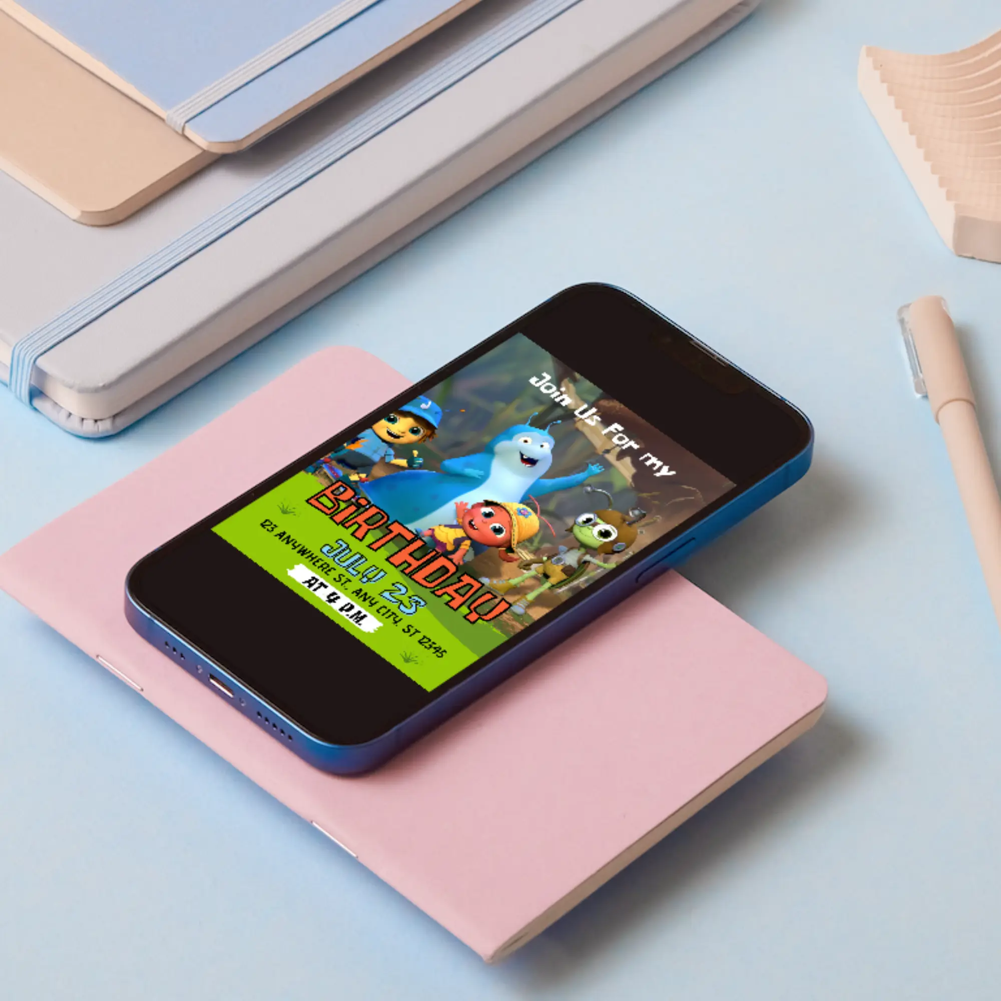 Beat Bugs Birthday Invitation Template - CreativeRino