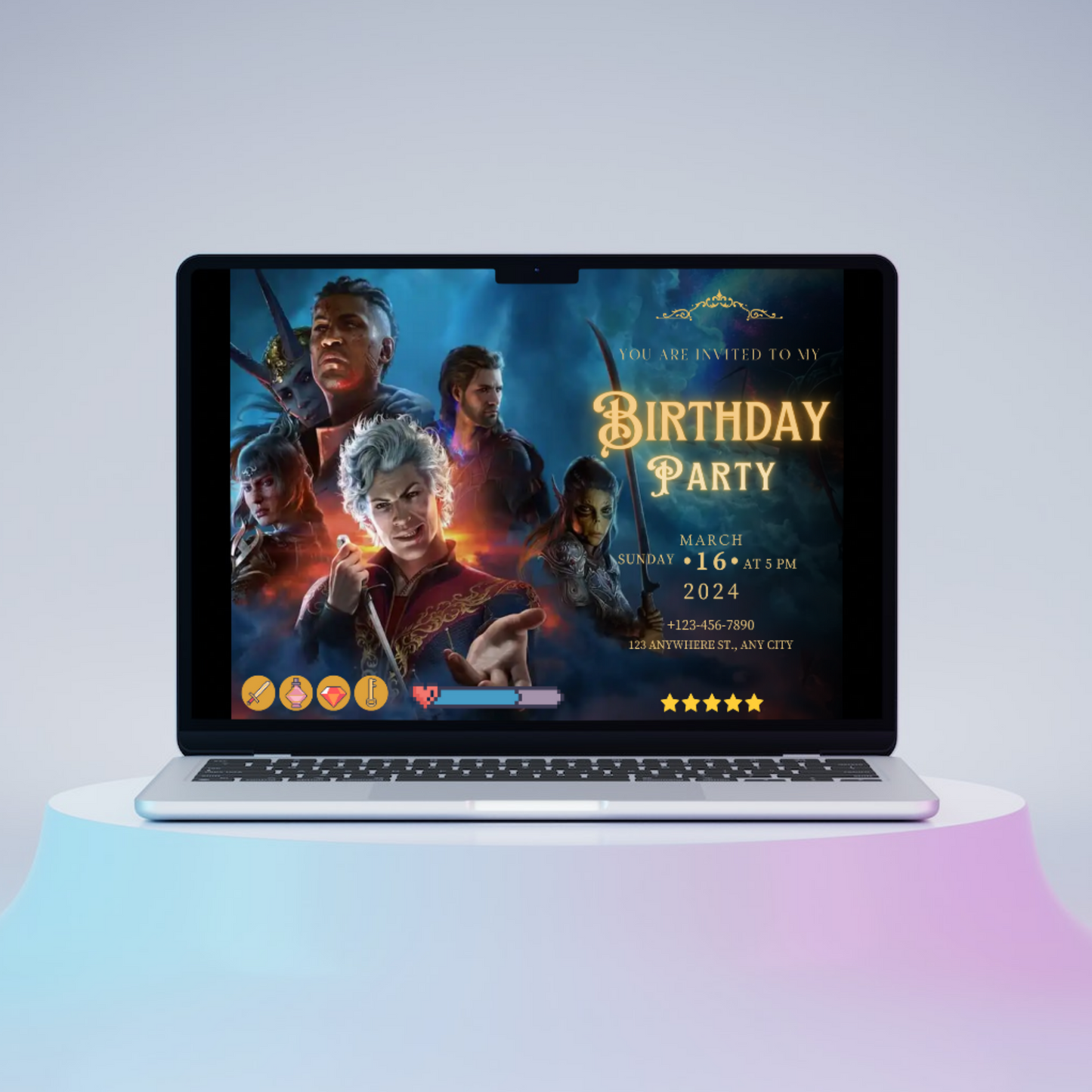 World of Warcraft Birthday Invitation Template