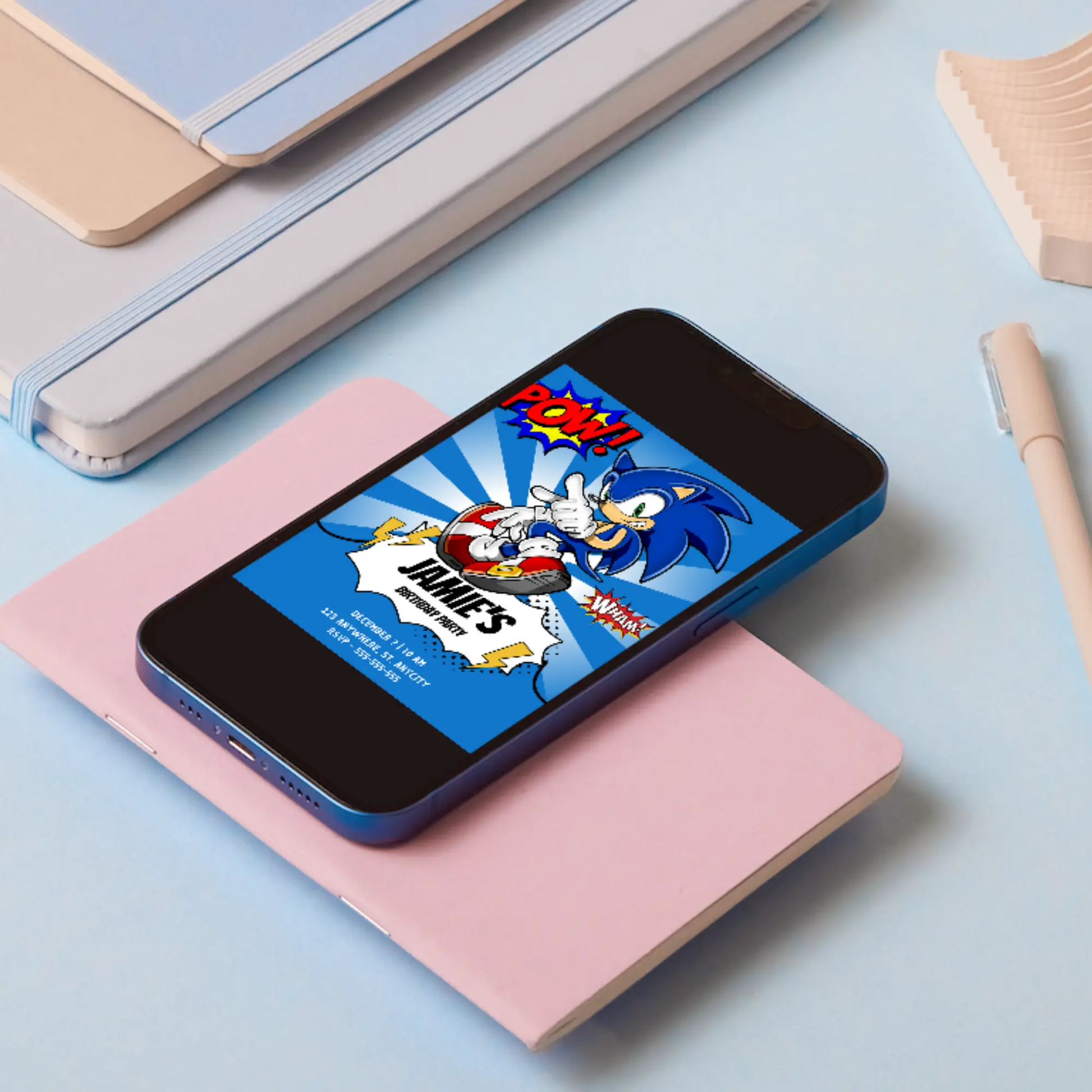 Sonic the Hedgehog Birthday Invitation Template - CreativeRino