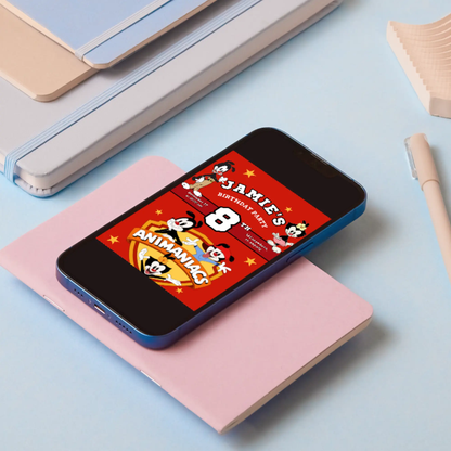 Animaniacs Birthday Invitation Template - CreativeRino