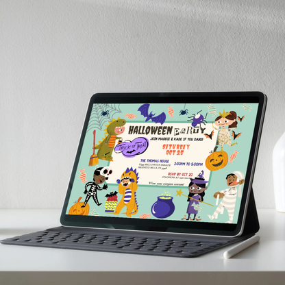 Spooky Costume Halloween Party Invitation Template - CreativeRino