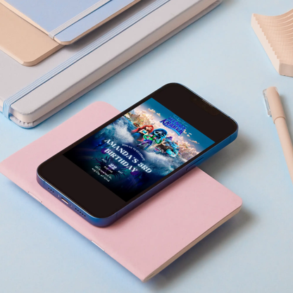 Ruby Gillman Teenage Kraken Birthday Invitation Template - CreativeRino