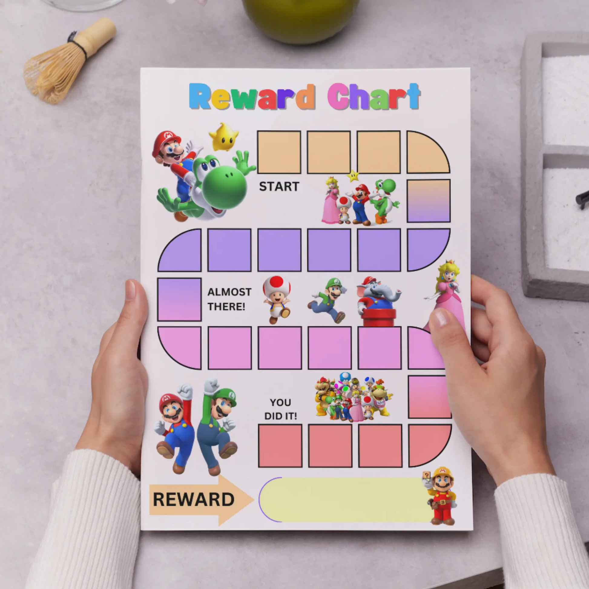 Super Mario Reward Chart Template | Mario Behavior Chart - CreativeRino