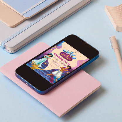 Aladdin Birthday Invitation Template - CreativeRino
