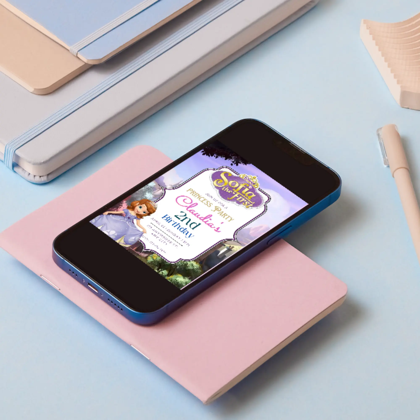 Sofia the First Birthday Invitation Template - CreativeRino