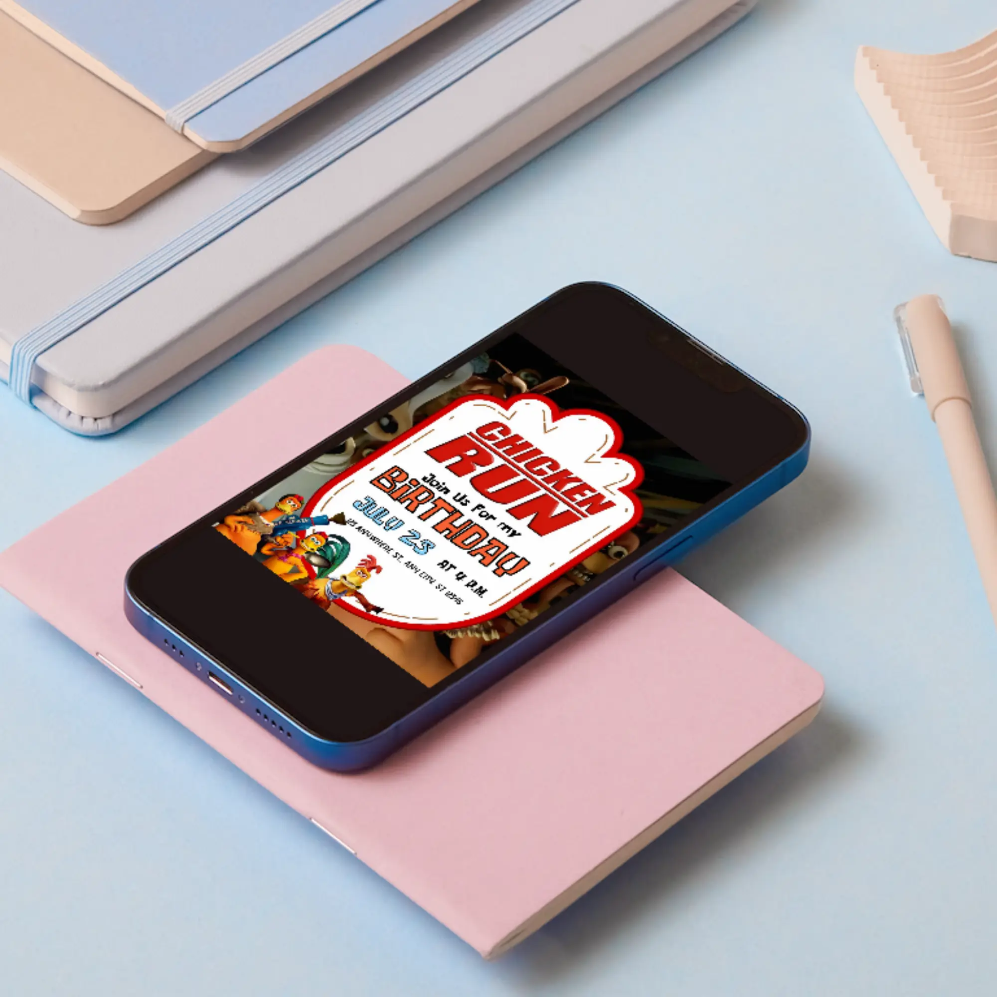 Chicken Run Birthday Invitation Template - CreativeRino