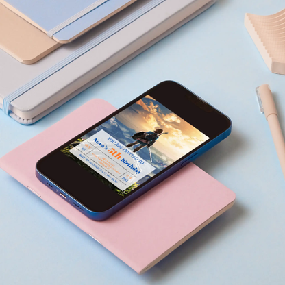 Zelda Birthday Invitation Template | The Legend of Zelda Birthday Invite - CreativeRino