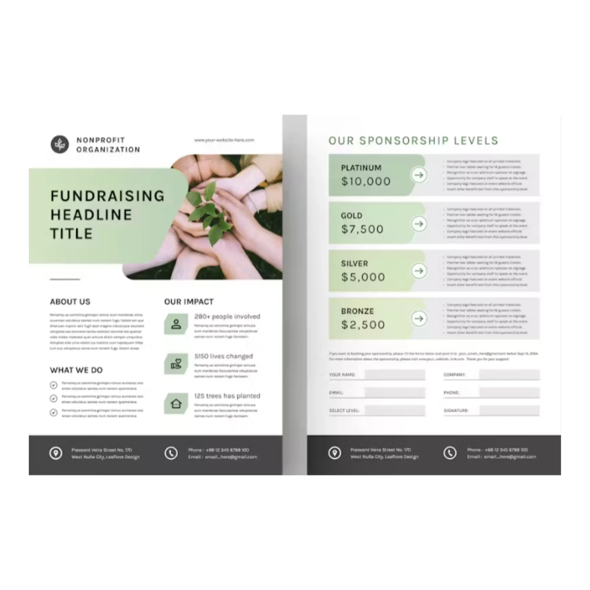 3 Nonprofit Fundraising Flyer Template Bundle | Nonprofit Organization ...