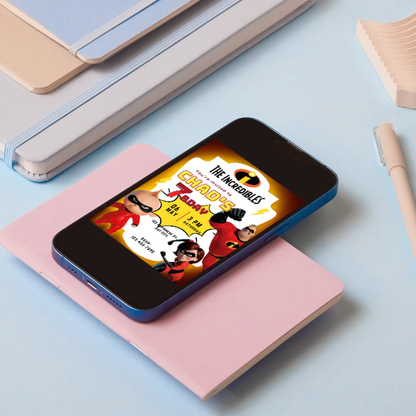 The Incredibles Birthday Invitation Template - CreativeRino