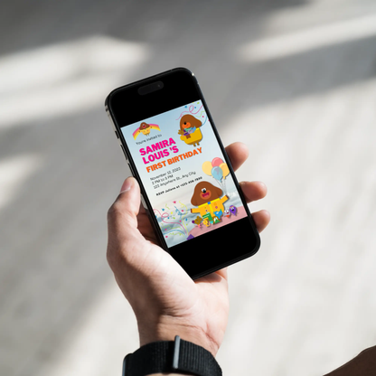 Hey Duggee Birthday Invitation Template - CreativeRino