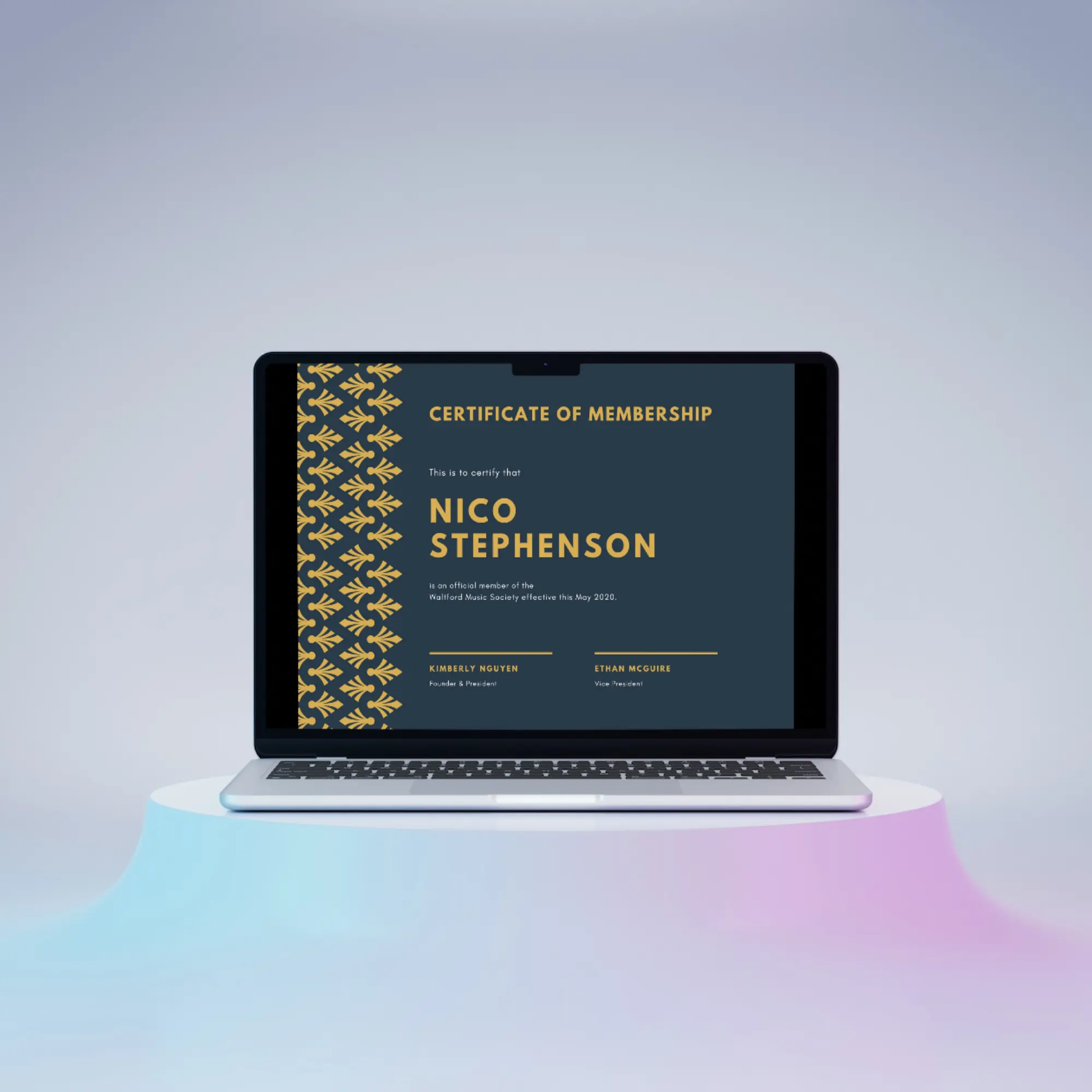 Certificate of Membership Template | Membership Certificate - CreativeRino