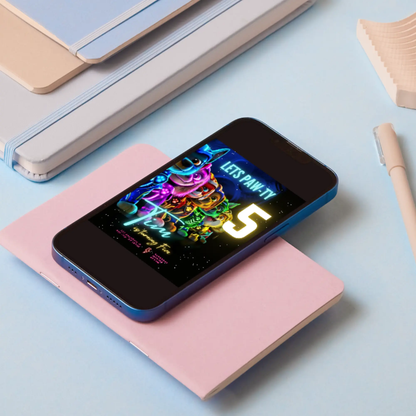 Paw Patrol Mighty Pups Birthday Invitation Template - CreativeRino