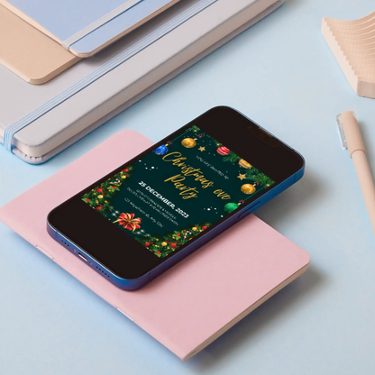 Christmas Eve Party Invitation Template - CreativeRino