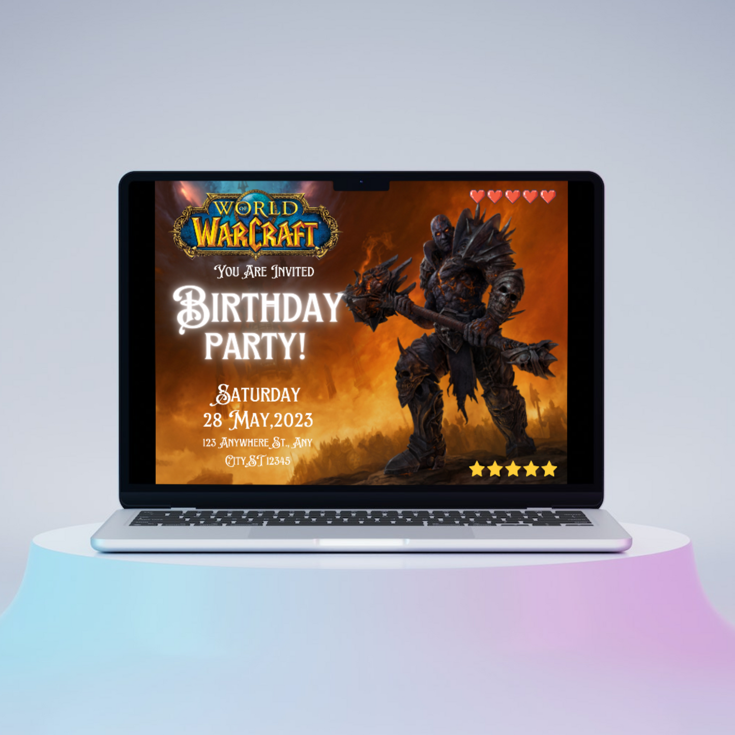 World of Warcraft Birthday Invitation Template