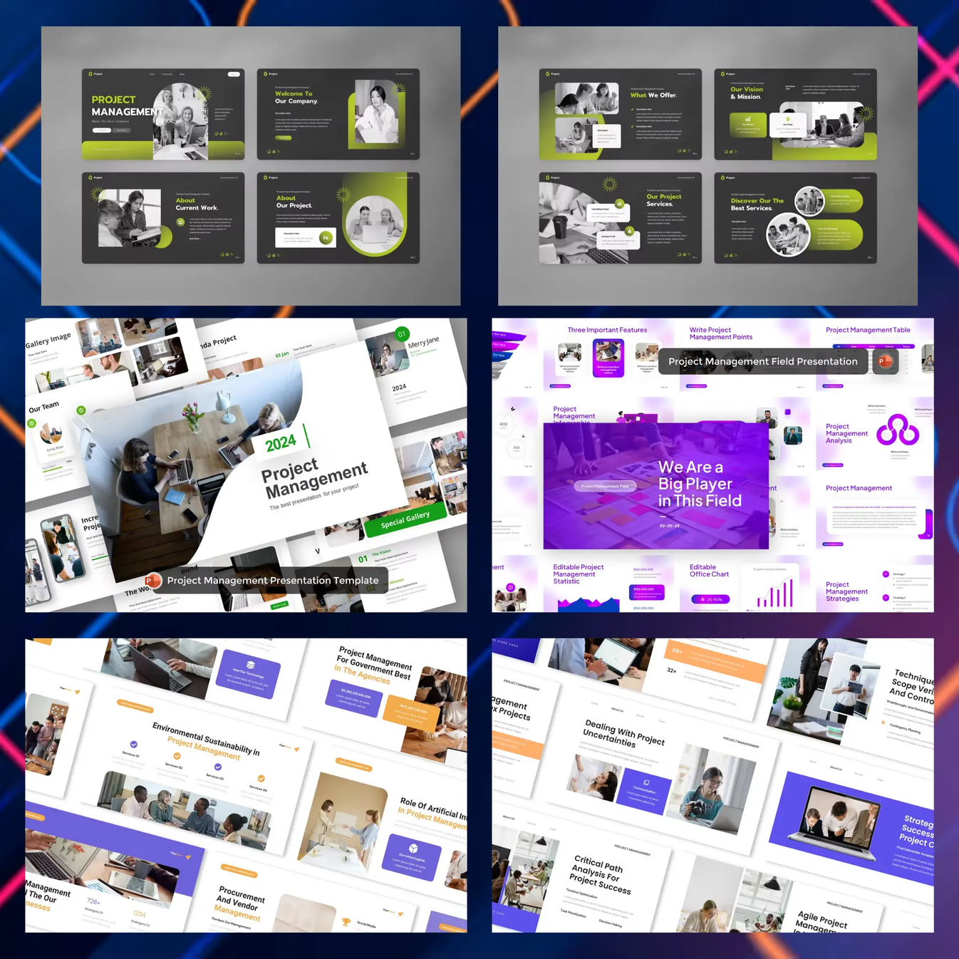 20 Project Management Powerpoint Presentation Template Bundle ...