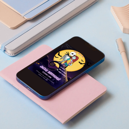 The Nightmare before Christmas Birthday Invitation Template - CreativeRino