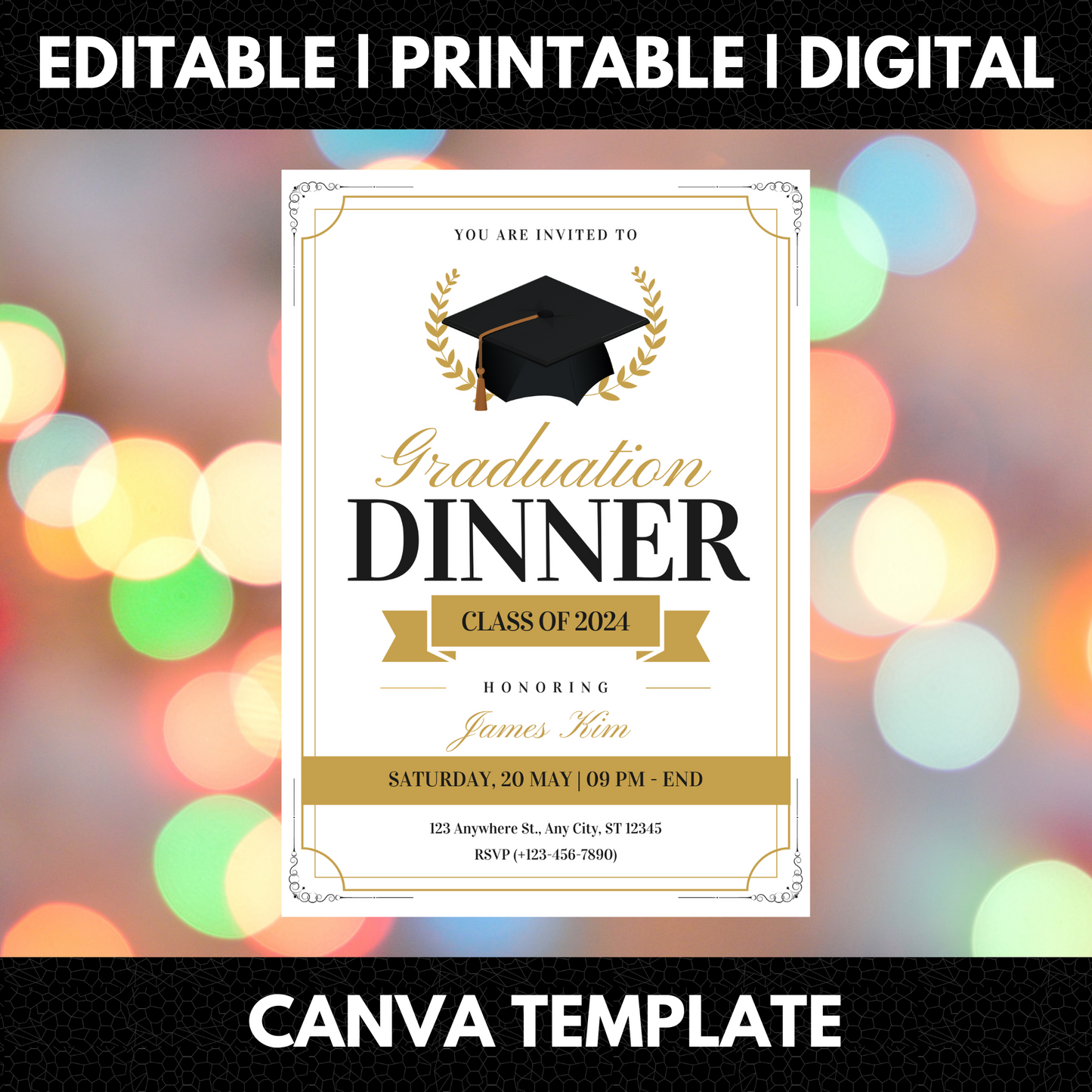 Graduation Dinner Invitation Template