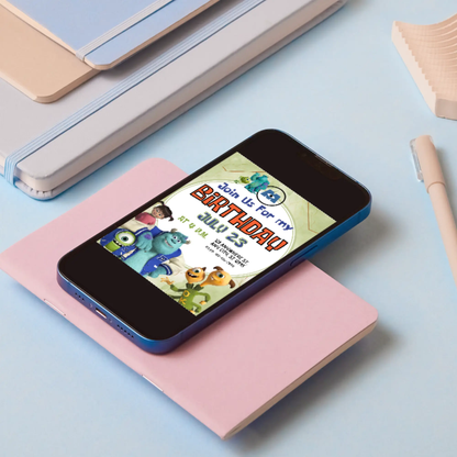 Monsters Inc Birthday Invitation Template - CreativeRino