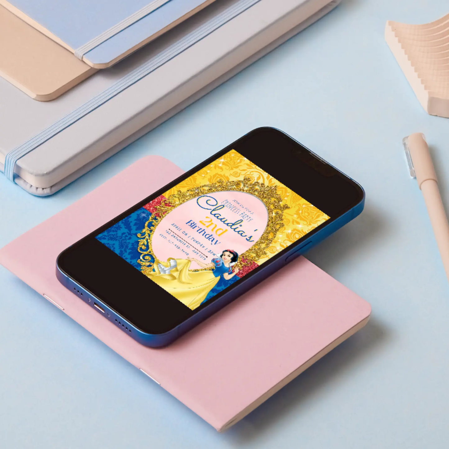 Princess Snow White Birthday Invitation Template - CreativeRino