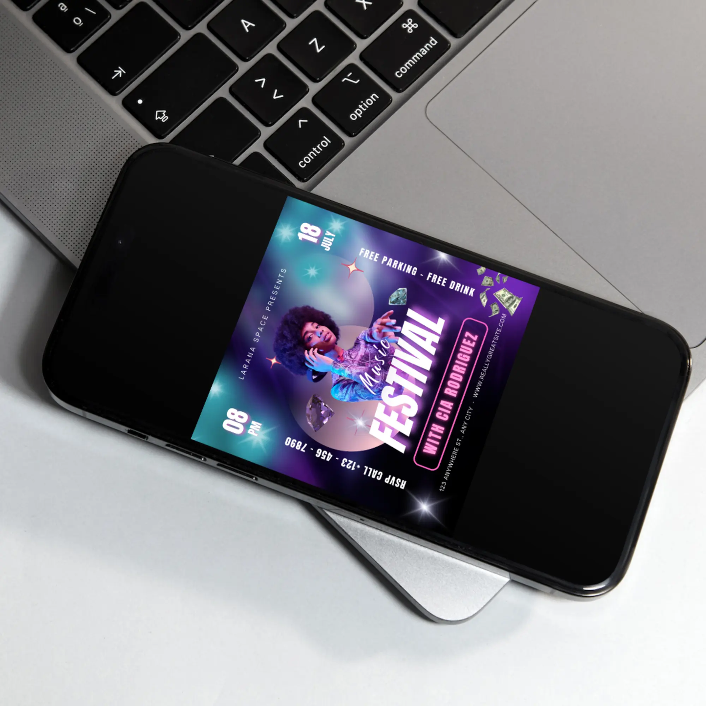 Music Festival Club Flyer Template | Black Friday DJ Party Social Media Flyer - CreativeRino