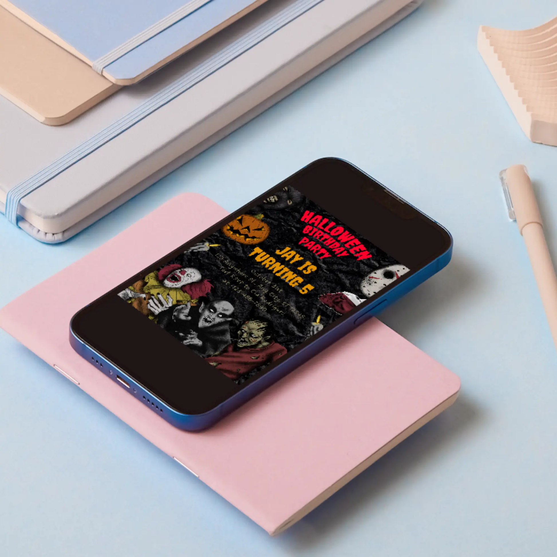 Horror Halloween Birthday Party Invitation Template - CreativeRino