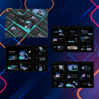 3 Astronomy Business PowerPoint Template Bundle | Modern Clean Space Star Planet Meteor Presentation Templates CreativeRino