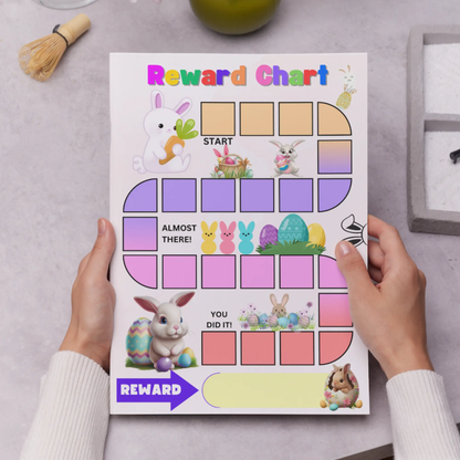 Easter Egg Reward Chart Template | Easter Bunny Behavior Chart - CreativeRino