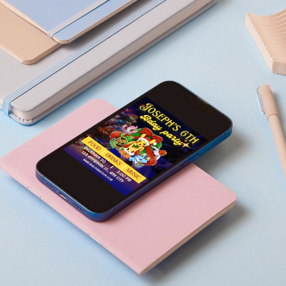 Pokemon Christmas Birthday Invitation Template - CreativeRino