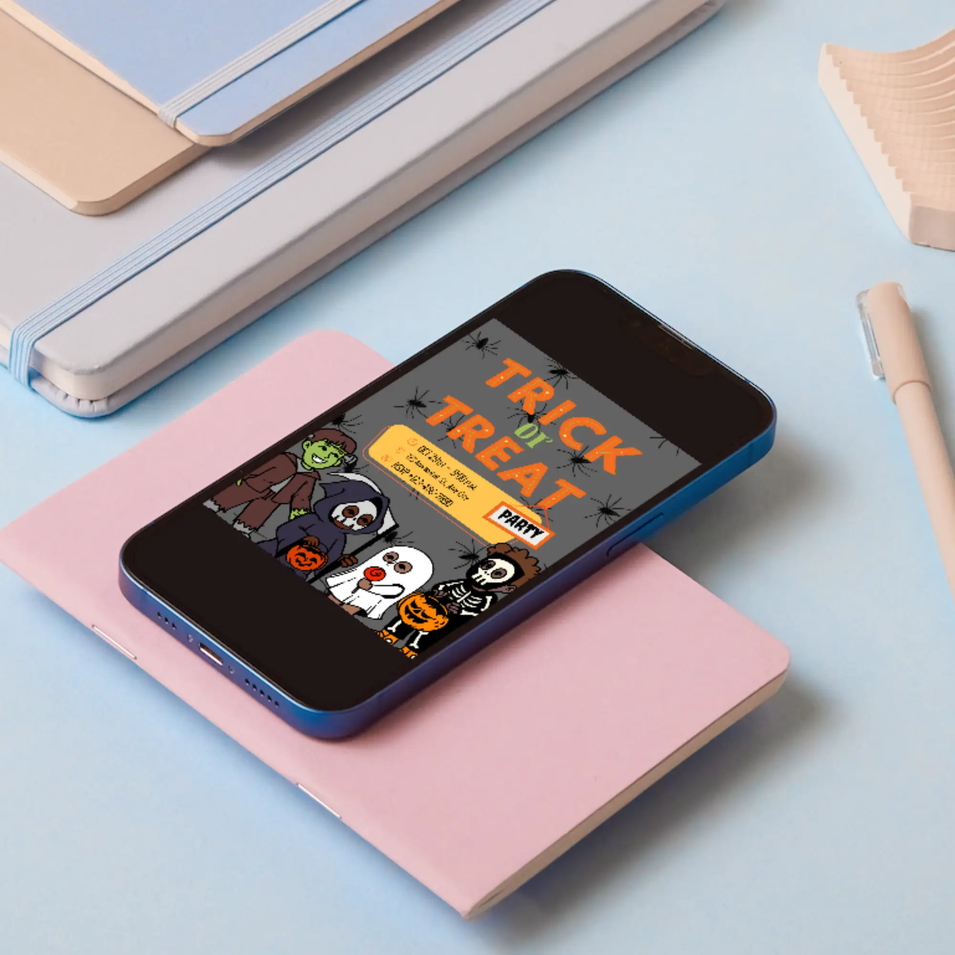 Halloween Trick or Treat Invitation Template | Halloween Trick or Treat Flyer - CreativeRino