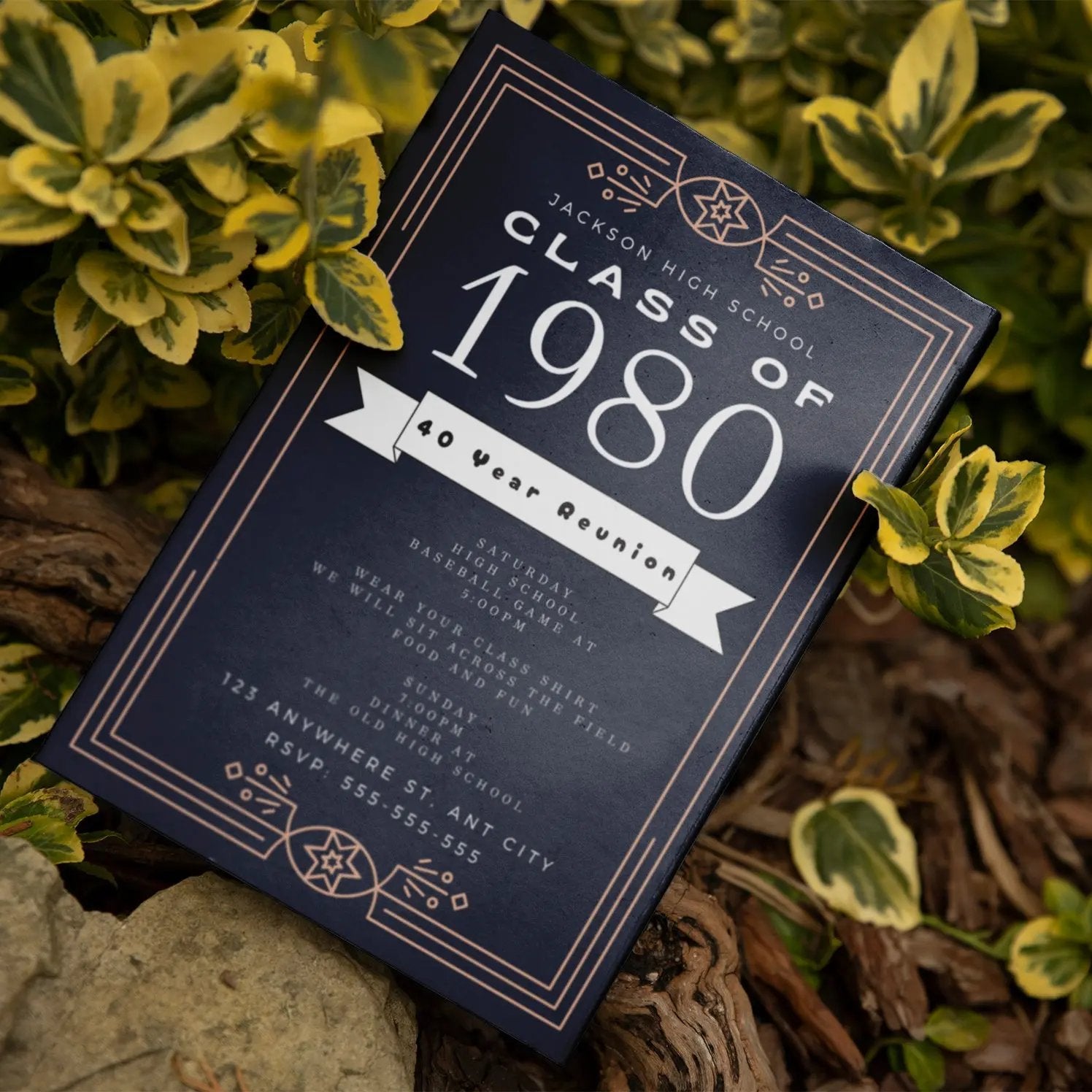 School Reunion Flyer Template | High School Class Reunion Invitation CreativeRino