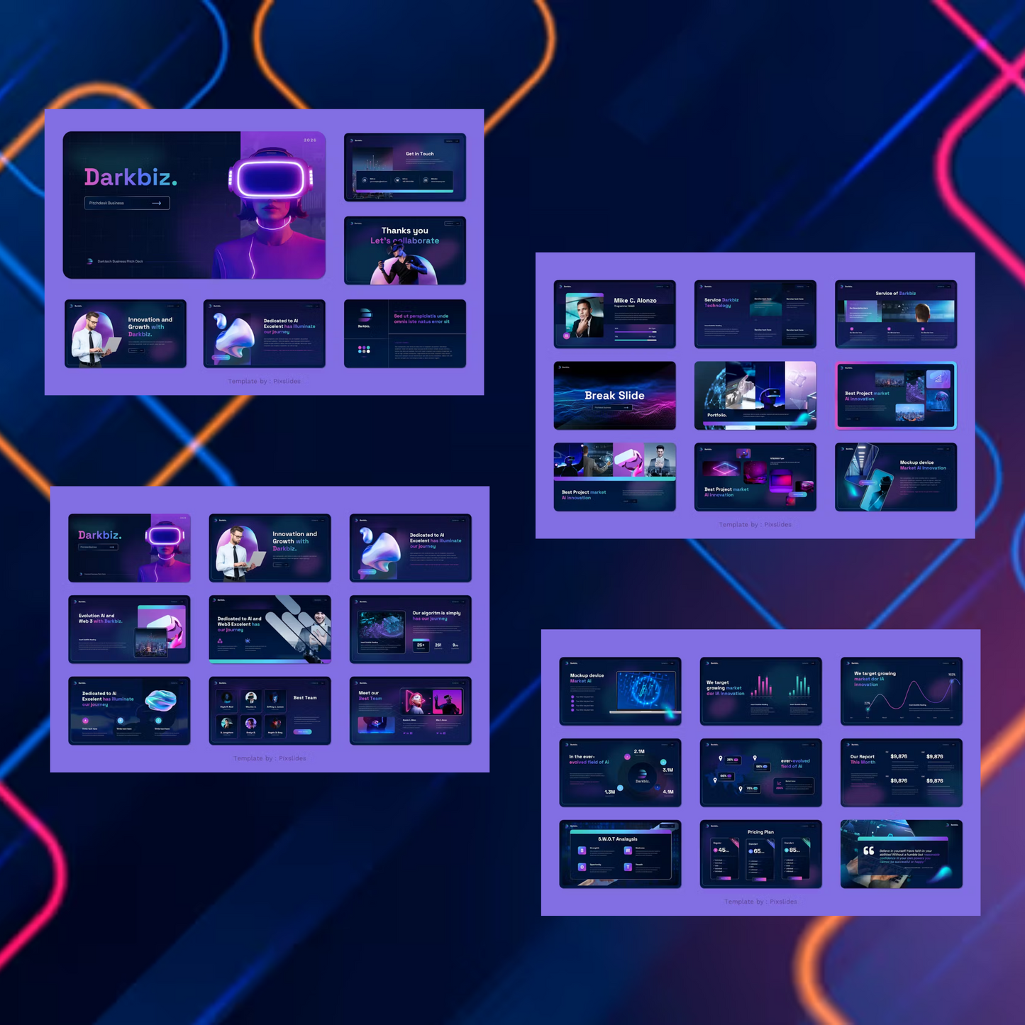 4 Modern Artificial Intelligence Powerpoint Presentation Template Bundle | Technology & IT Business Presentation Templates