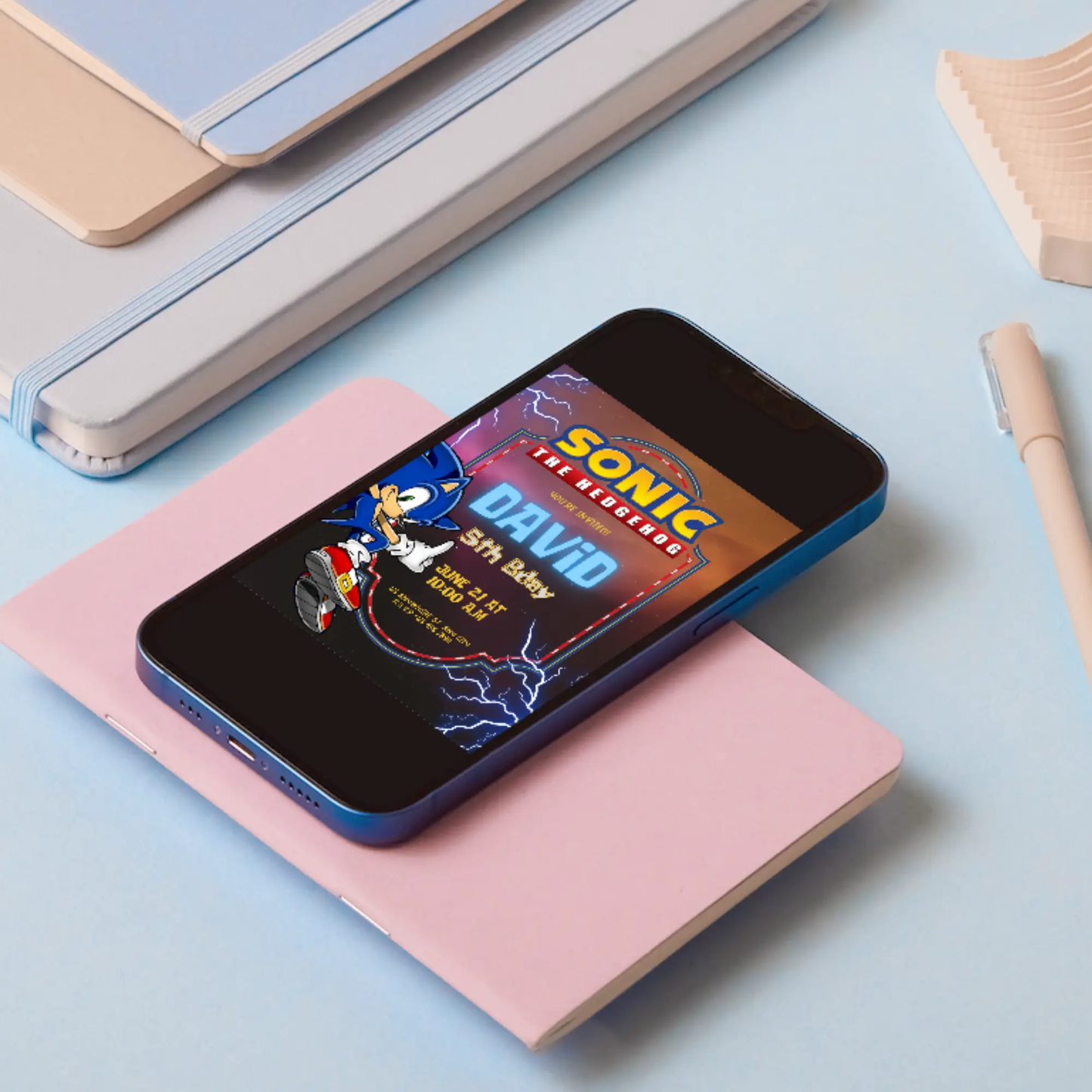 Sonic The Hedgehog Birthday Invitation Template - CreativeRino