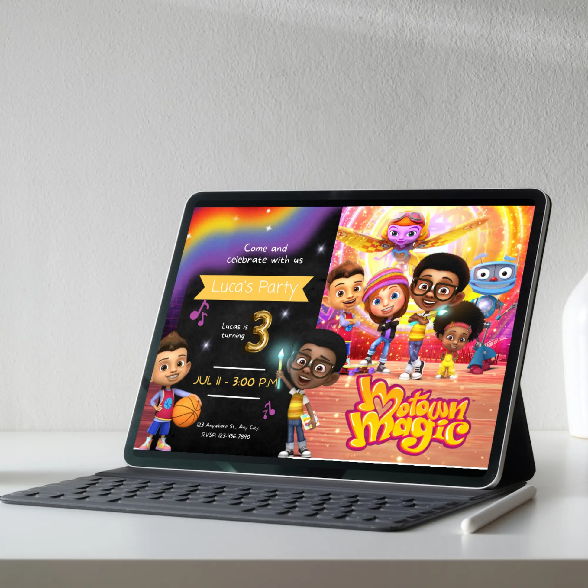 Motown Magic Birthday Invitation Template - CreativeRino