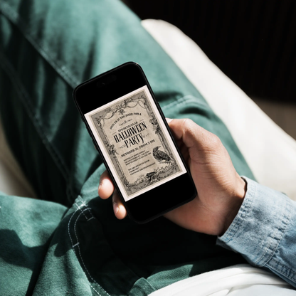 Vintage Halloween Party Invitation Template - CreativeRino