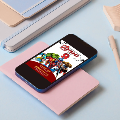 Avengers Birthday Invitation Template | Superhero Invite - CreativeRino