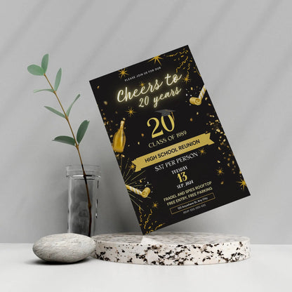 School Reunion Flyer Template | High School Reunion Invitation CreativeRino