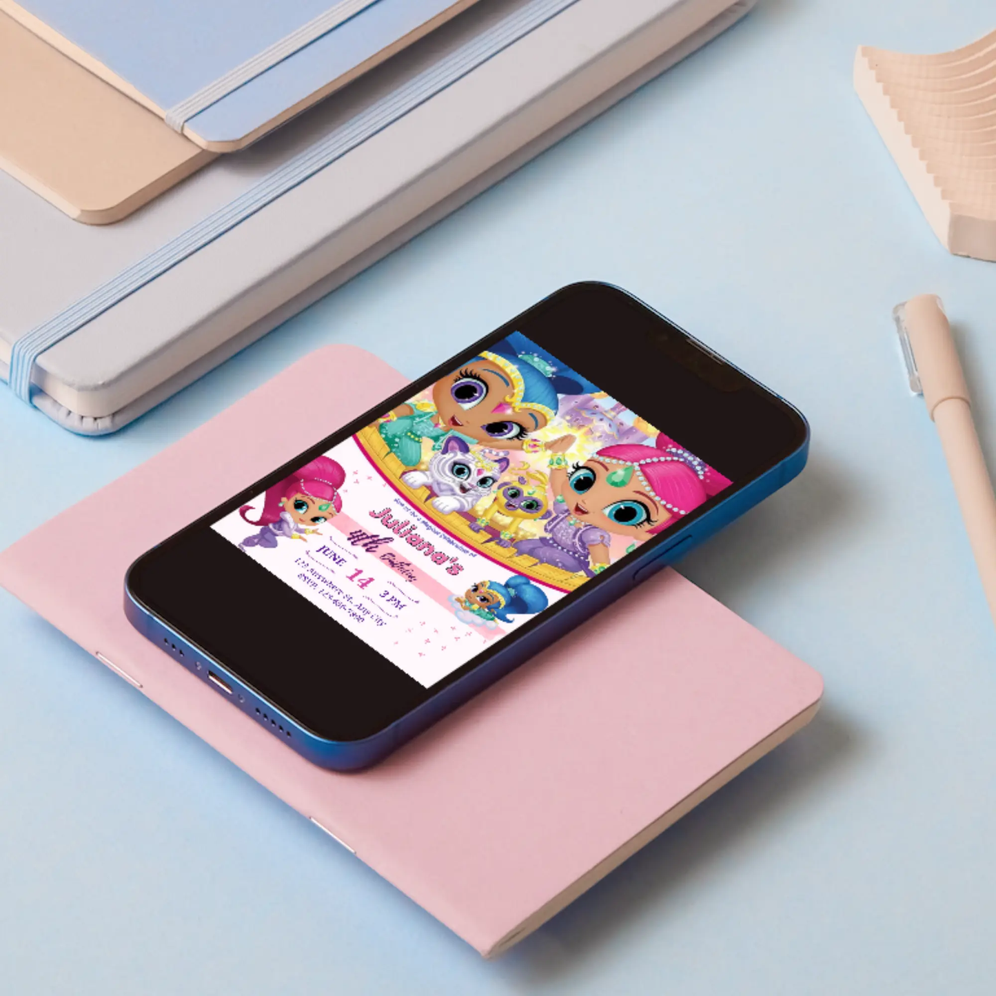 Shimmer and Shine Birthday Invitation Template - CreativeRino