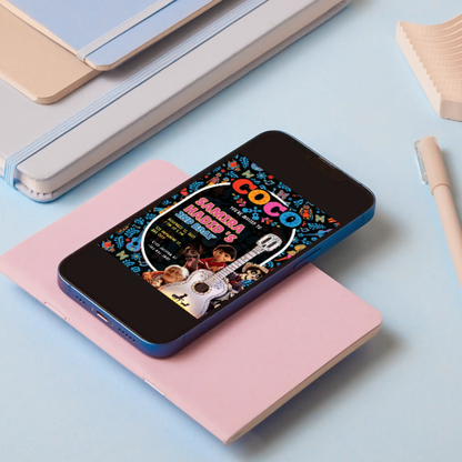 Coco Birthday Invitation Template - CreativeRino