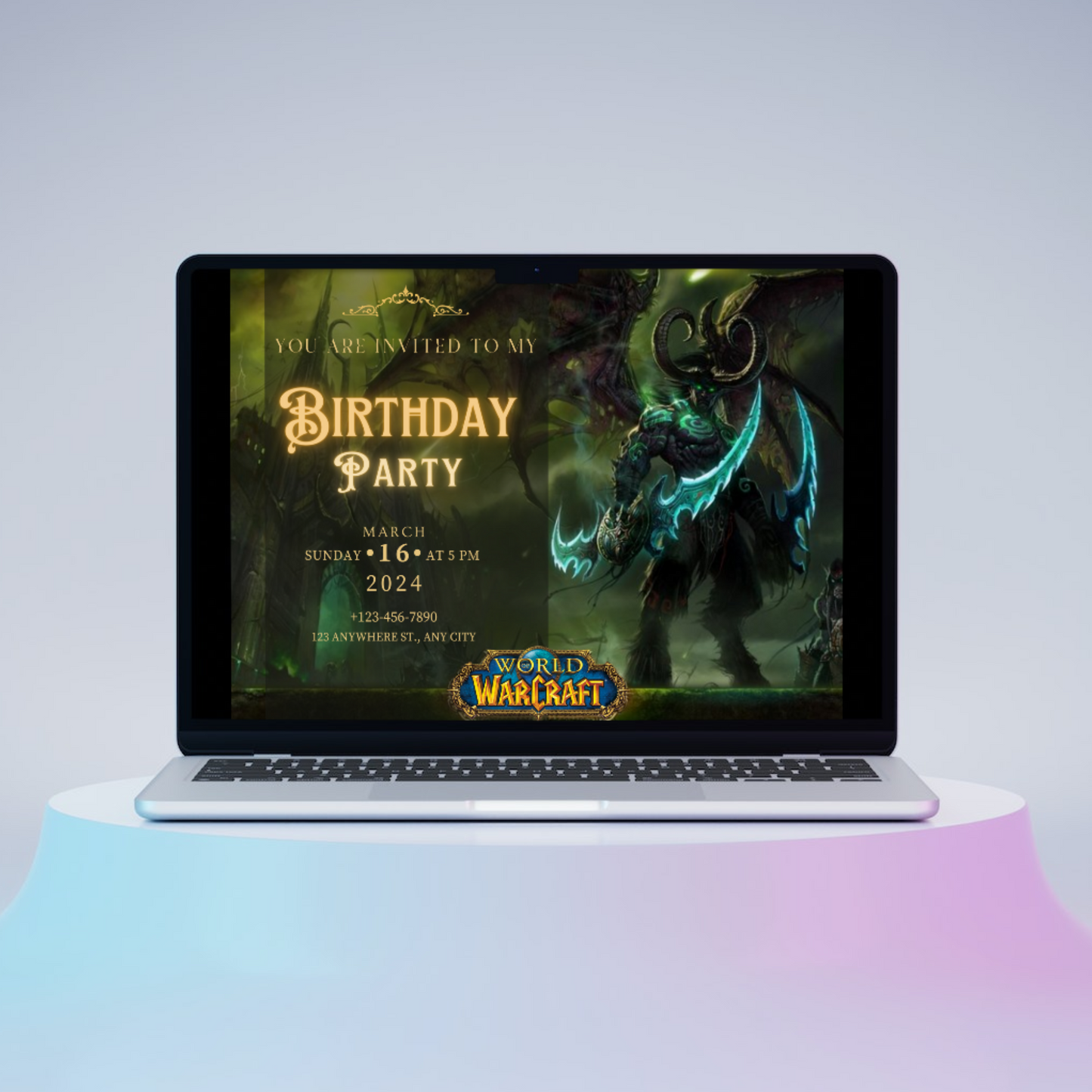 World of Warcraft Birthday Invitation Template