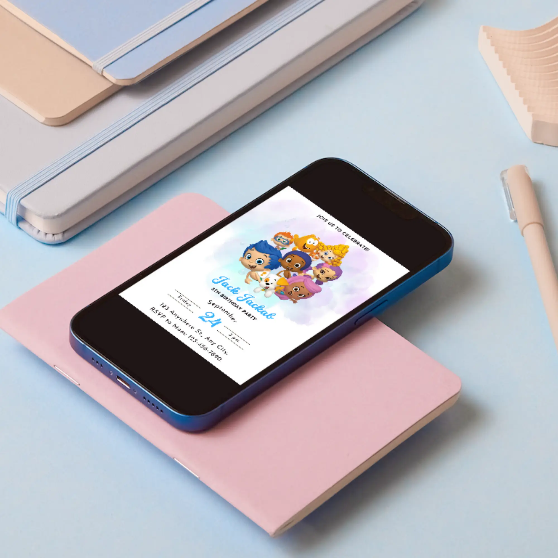 Bubble Guppies Birthday Invitation Template - CreativeRino