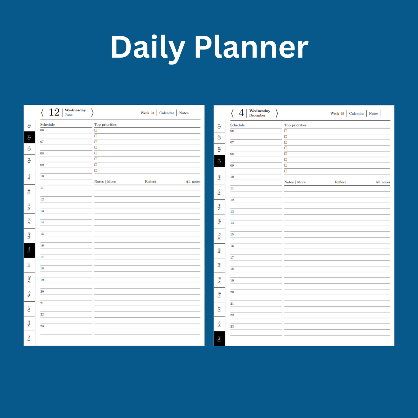 reMarkable 2 Monthly Calendar Planner Template