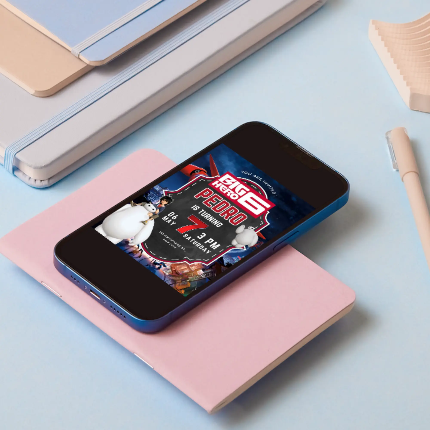 Big Hero 6 Birthday Invitation Template - CreativeRino