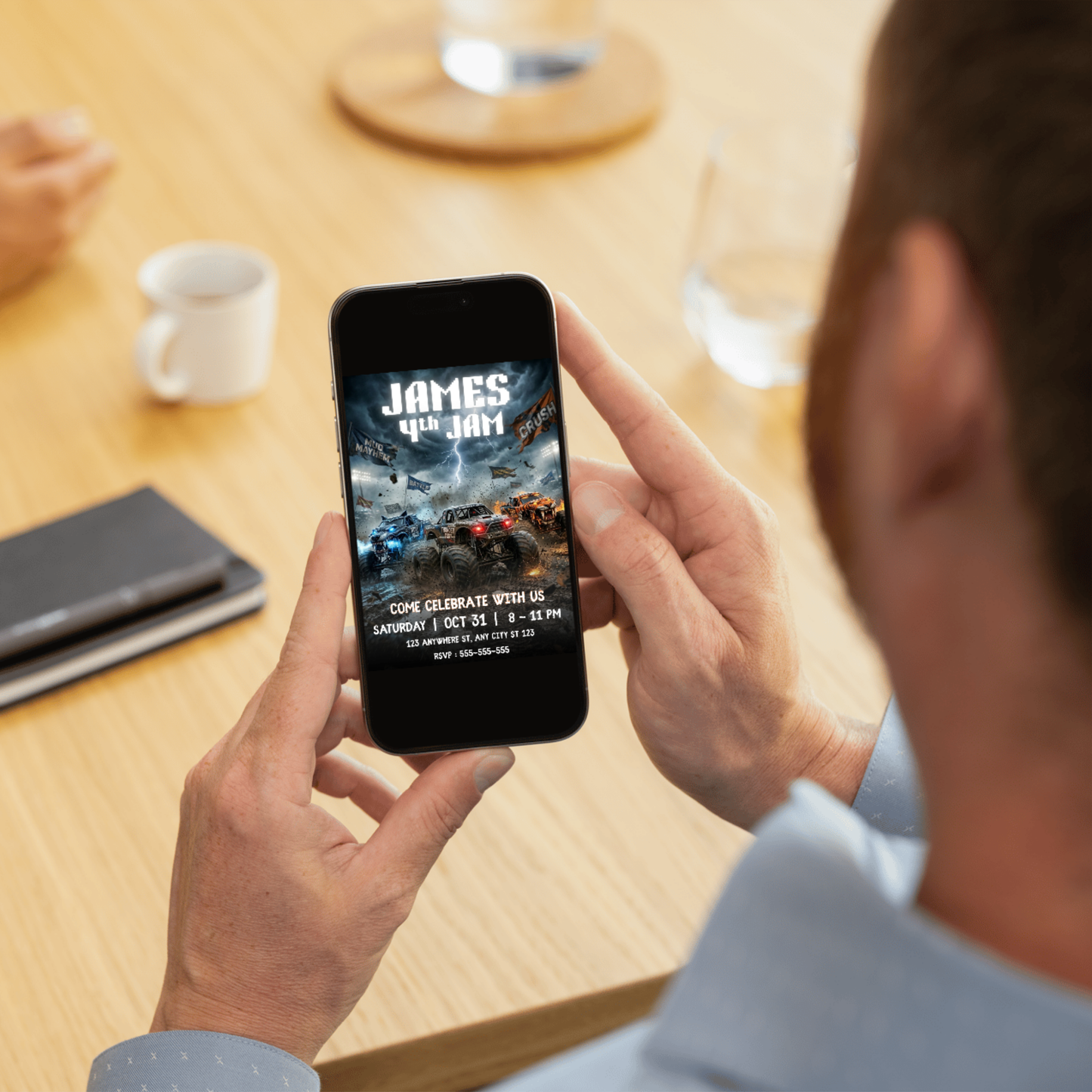 Monster Truck Birthday Invitation | Editable Monster Truck Jam Party Invite CreativeRino