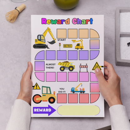 Construction Reward Chart Template | Construction Behavior Chart - CreativeRino