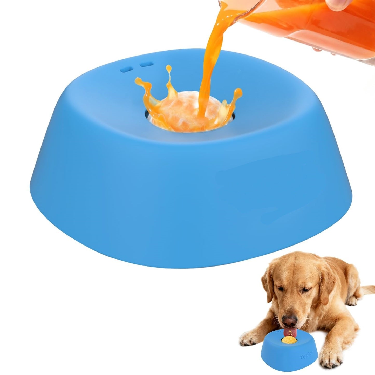 Interactive Spherical Dog Lick Bowl & Slow Feeder – Non-Slip Anti-Choking Pet Toy for Yogurt, Bone Broth & Liquid Treats CreativeRino