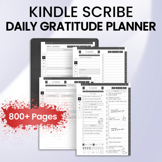 Kindle Scribe Daily Gratitude Planner Template