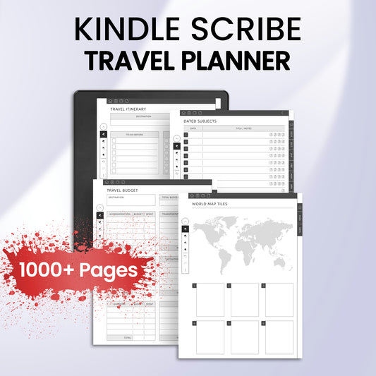 Kindle Scribe Travel Planner Template